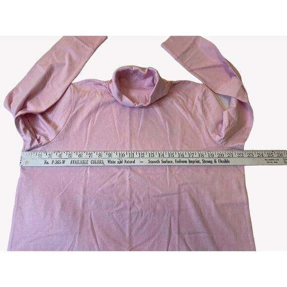 NWOT All American Comfort Women's Plus Size M 14-16 Long Sleeve Pink Turtleneck - Picture 6 of 8